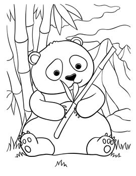 Panda Coloring Page for Kids