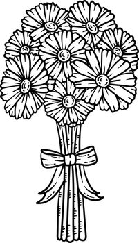 Daisies Spring Coloring Page for Adults