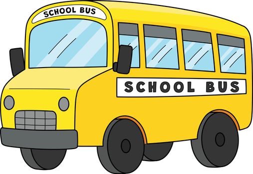 100th Day Of School Bus Cartoon Colored Clipart