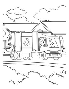 Garbage Truck Coloring Page for Kids