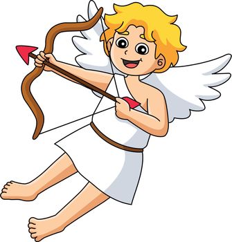 Valentines Day Cupid Cartoon Colored Clipart