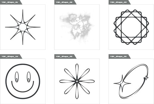 Vector Graphic Assets Set. Extraordinary Graphic Assets. Modern abstract forms.