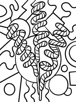 Candy Swirl Sweet Food Coloring Page for Kids