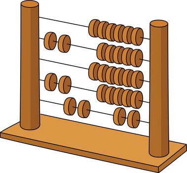 Abacus Cartoon Colored Clipart Illustration