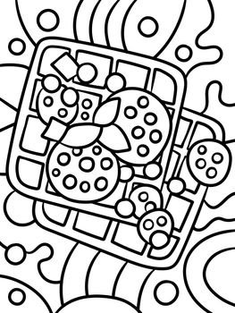 Waffle Sweet Food Coloring Page for Kids