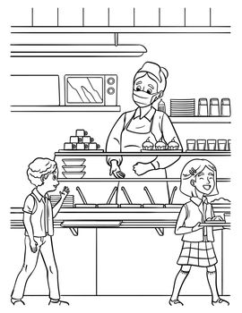 Lunch Lady Coloring Page for Kids