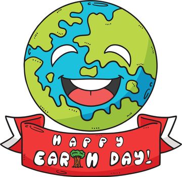 Happy Earth Day Cartoon Colored Clipart