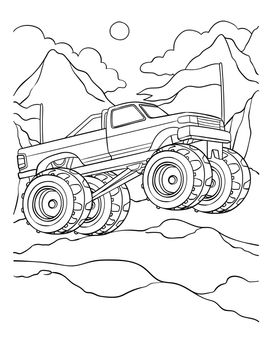 Monster Truck Coloring Page for Kids