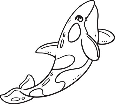 Mother Killer Whale Isolated Coloring Page