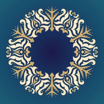 Winter oriental decorative ornament festive snowflake symbol