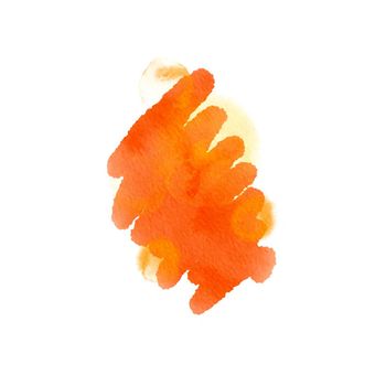 Watercolor stroke orange and yellow spot, splash