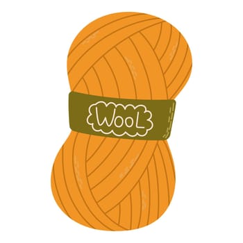Wool yarns. Knitting tool. Hobby time, handmade things