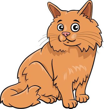 cartoon fluffy cat comic animal character