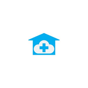 Cloud home care concept logo icon