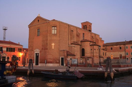 View of the San Giacomo church, Chioggia. Italy