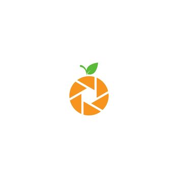 Camera shutter  logo orange