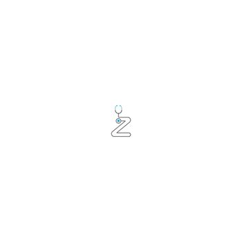 Letter Z stethoscope medical logo