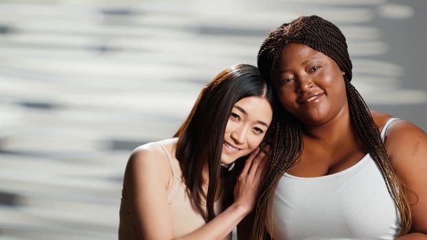 Diverse women showing body positivity and acceptance