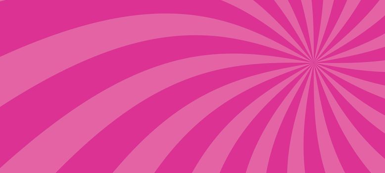 Pink radial background. Spiral ray starburst. Vector pattern illustration