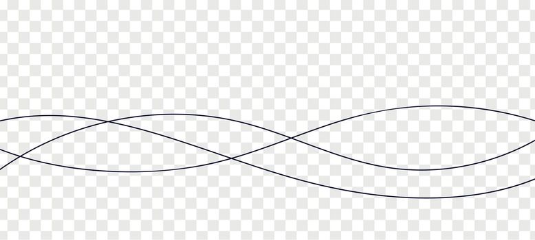 Abstract wavy thin line. Squiggle elements banner. Pattern with scribble, wiggle and undulate. Vector isolated illustration