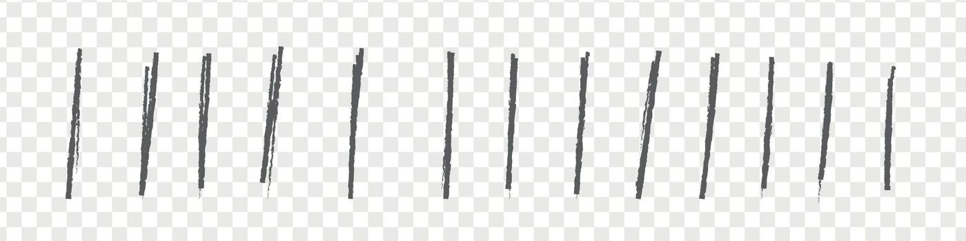 Tally mark. Single counting sticks on an isolated background. Vector illustration