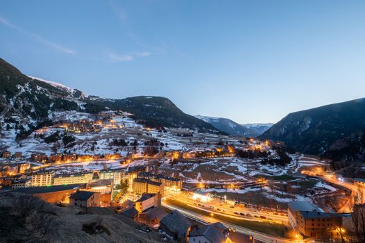 Cityscape of Canillo in Winter. Canillo, Andorra