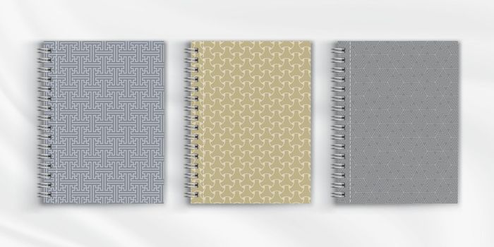  Set of geometric pattern notebook cover background design