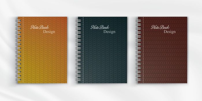  Set of geometric pattern notebook cover background design