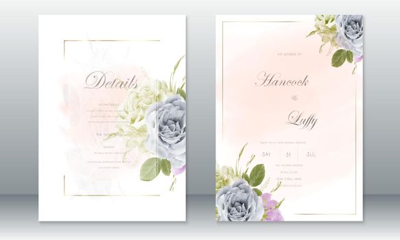 Wedding invitation card template luxury design
