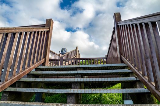 The steps and rails to Gortmore viewpoint, Northern Ireland