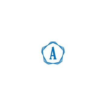 Letter A  logotype in blue color design 