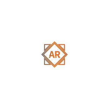 Square AR logo letters design