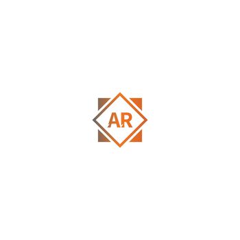 Square AR logo letters design