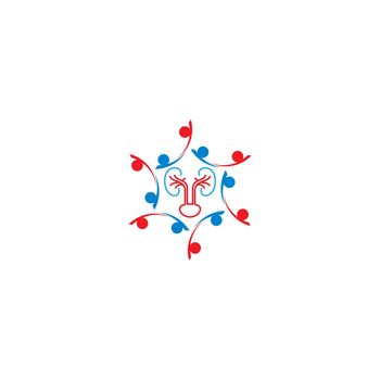 Urology logo, kidney logo icon healty