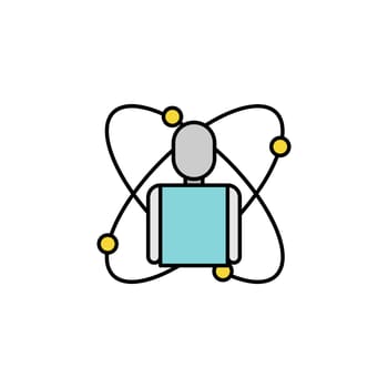 Robotics binary code outline icon. Signs and symbols can be used for web, logo, mobile app, UI, UX on white background