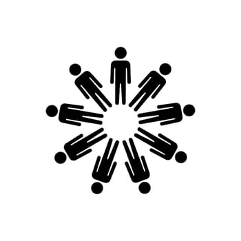 Teamwork icon symbol logo template design element vector
