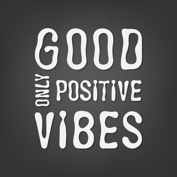 Good vibes only vintage retro warp text typography design vector template for t shirt poster banner wall art.