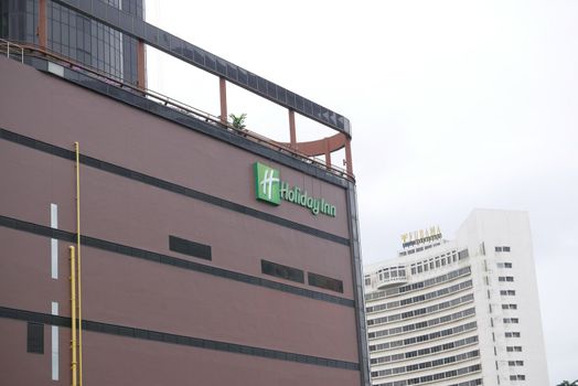 Singapore - June 21, 2022: holiday inn hotel building in singapore