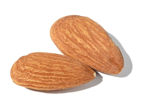 Almond kernel on a white isolated background