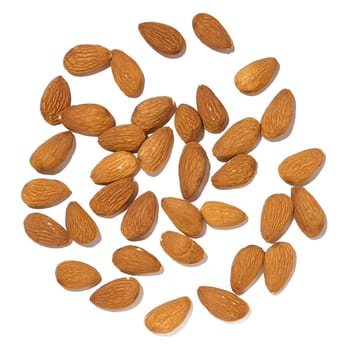 Almond kernel on a white isolated background