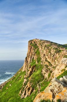 Landscape view of Cabo da Roca in Portugal. Westernmost part of Europe