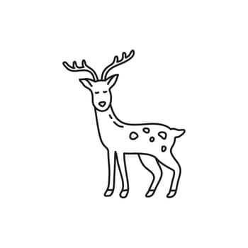 Doodle outline deer.
