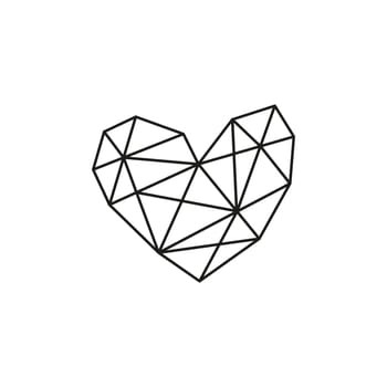 Polygonal one line heart.