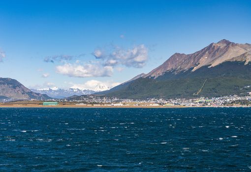 City of Ushuaia in Argentina and airport