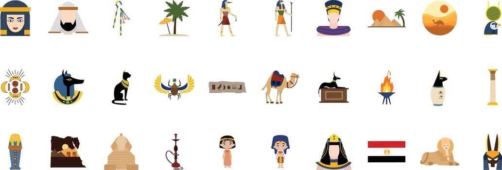 Egypt Flat Icon Set