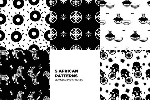 African Motif Background Set