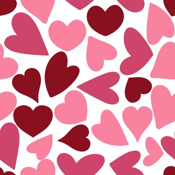 Romantic hearts seamless pattern