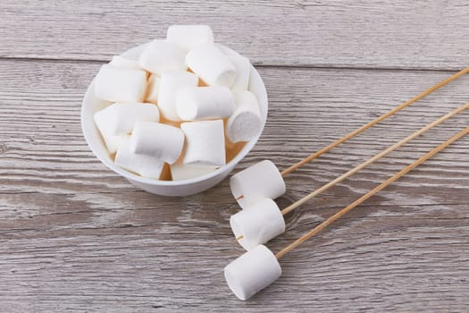 Bowl with marshmallows