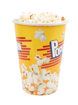 Popcorn in yellow bucket 