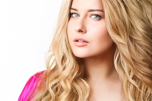 Hairstyle, beauty and hair care, beautiful blonde woman with long blond hair, glamour portrait for hair salon and haircare